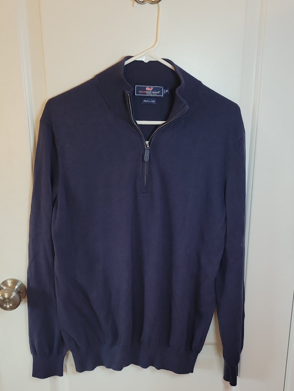 Vineyard Vines Cotton Cashmere Quarter Zip Pullover Sweater